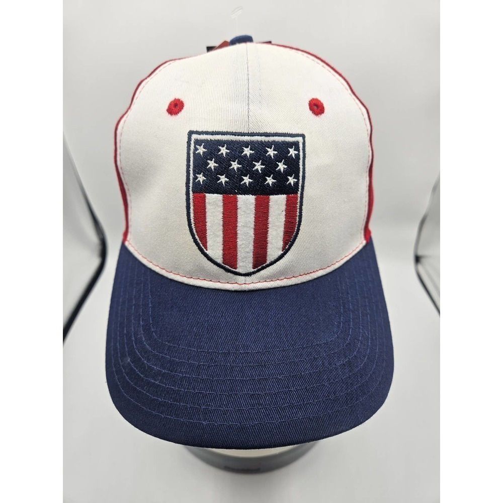 Usa World Sport Adjustable Cap Hat Nwt Red White Blue